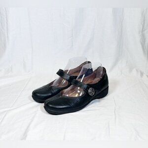 Sanita Black Leather Mules